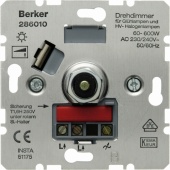 Berker Мех Светорегулятор поворотный 60-600VA для л/н