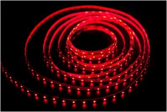 Светодиодная лента LEDcraft SMD 3528 4,8 Ватт на метр 60 диодов на метр IP 33 Красный